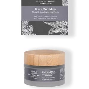 Black Mud Mask 50 ml Boí Thermal by Marti Derm, Su fórmula ayuda a reducir el exceso de grasa y a minimizar imperfecciones, para una piel matificada y libre de brillos. Es también ideal para aplicar solo en algunas zonas del rostro como es la zona T.